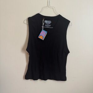 NWT Big Bud Press Black Sleeveless Tank Top | Size L Unisex